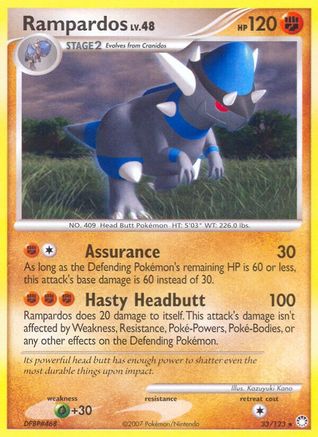 Rampardos 033/123 - Mysterious Treasures Reverse Holofoil