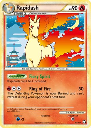 Rapidash 008/102 - Triumphant Reverse Holofoil