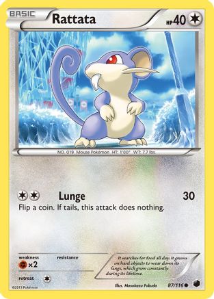 Rattata 087/116 - Plasma Freeze Reverse Holofoil