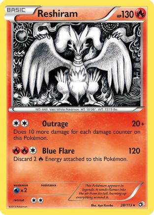 Reshiram 028/113 - Legendary Treasures Reverse Holofoil