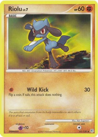 Riolu 061/130 - Diamond and Pearl Reverse Holofoil