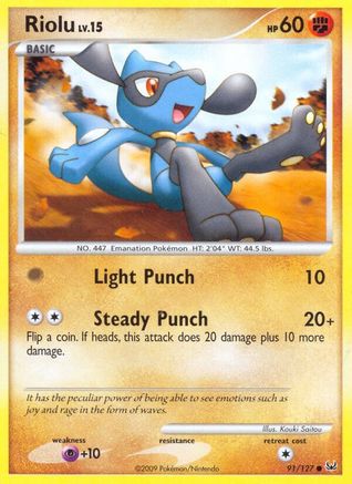 Riolu 091/127 - Platinum Reverse Holofoil