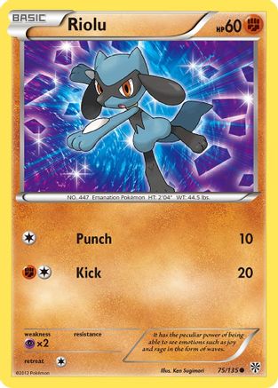 Riolu 075/135 - Plasma Storm Reverse Holofoil