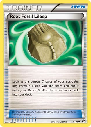Root Fossil Lileep 087/101 - Plasma Blast Reverse Holofoil