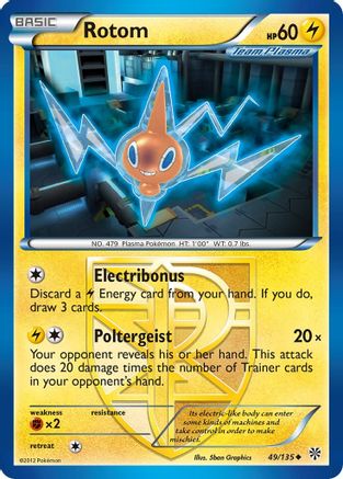 Rotom (Team Plasma) 049/135 - Plasma Storm Reverse Holofoil