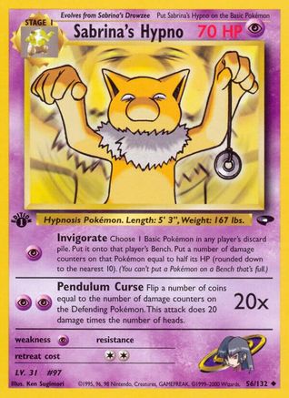Sabrina's Hypno 056/132 - Gym Challenge 1st Edition