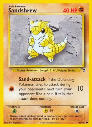 Sandshrew 091/110 - Legendary Collection Reverse Holofoil