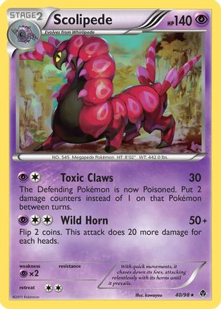 Scolipede 040/98 - Emerging Powers Reverse Holofoil