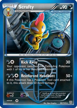 Scrafty (Team Plasma) 086/135 - Plasma Storm Reverse Holofoil