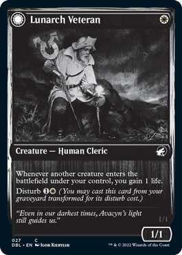Lunarch Veteran // Luminous Phantom (DBL-027) - Innistrad: Double Feature: (Double Faced Transform)