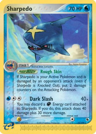 Sharpedo 022/109 - Ruby and Sapphire Reverse Holofoil