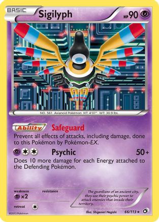 Sigilyph 066/113 - Legendary Treasures Reverse Holofoil