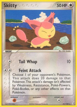 Skitty 041/100 - Crystal Guardians Reverse Holofoil