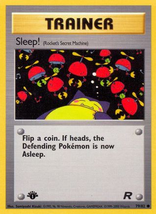 Sleep! (Rocket's Secret Machine) 079/82 - Team Rocket 1st Edition