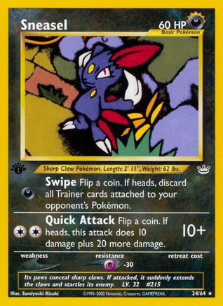 Sneasel 024/64 - Neo Revelation 1st Edition