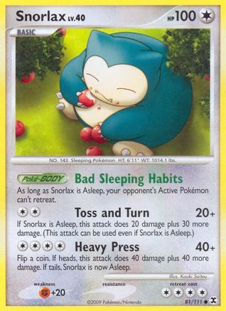 Snorlax 081/111 - Rising Rivals Reverse Holofoil