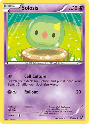 Solosis 055/114 - Black and White Reverse Holofoil