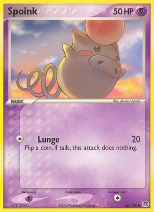 Spoink 066/106 - Emerald Reverse Holofoil