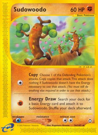 Sudowoodo 036/147 - Aquapolis Reverse Holofoil