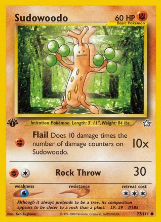 Sudowoodo 077/111 - Neo Genesis 1st Edition