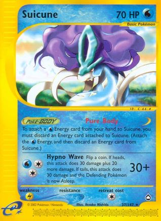 Suicune 037/147 - Aquapolis Reverse Holofoil