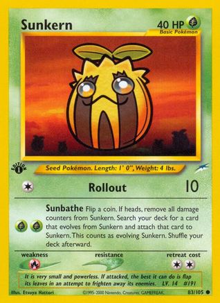 Sunkern 083/105 - Neo Destiny 1st Edition