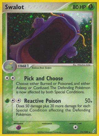 Swalot 011/100 - Crystal Guardians Reverse Holofoil