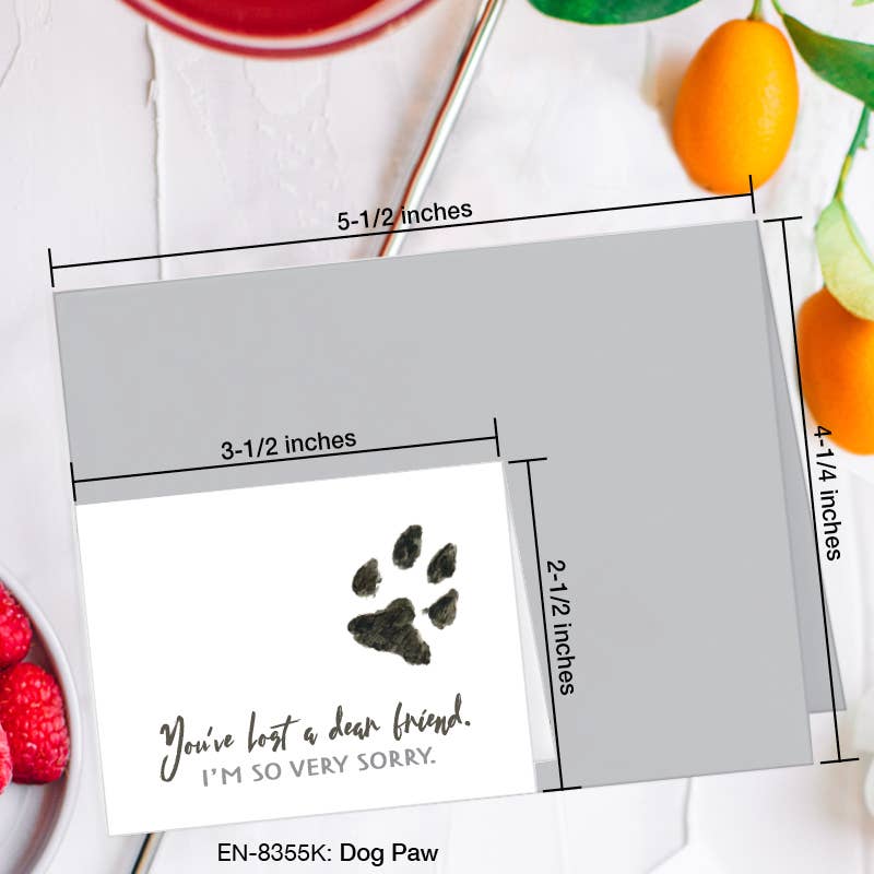 Dog Paw, Greeting Card (#8355K)