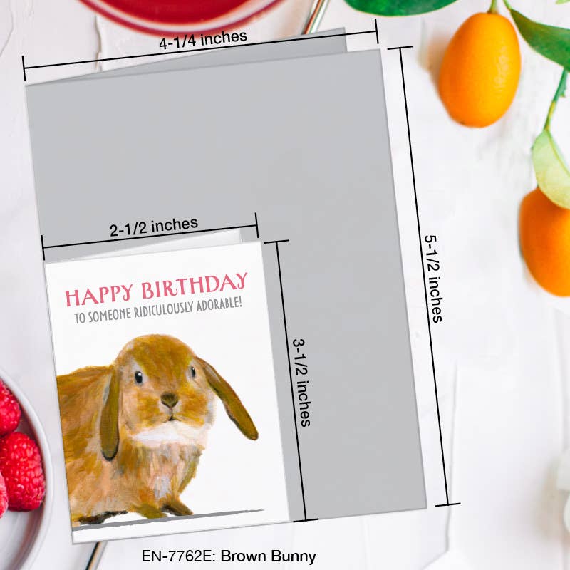 Brown Bunny, Greeting Card (#7762E)