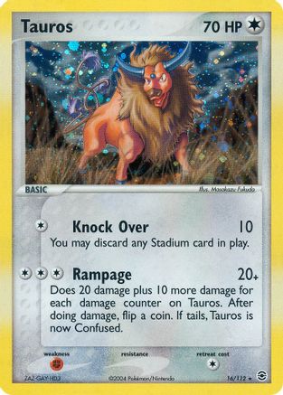 Tauros 016/112 - FireRed & LeafGreen Holofoil