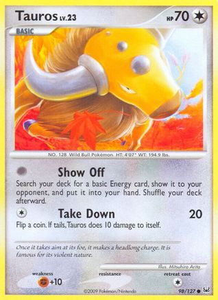 Tauros 098/127 - Platinum Reverse Holofoil