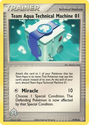 Team Aqua Technical Machine 079/95 - Team Magma vs Team Aqua Reverse Holofoil