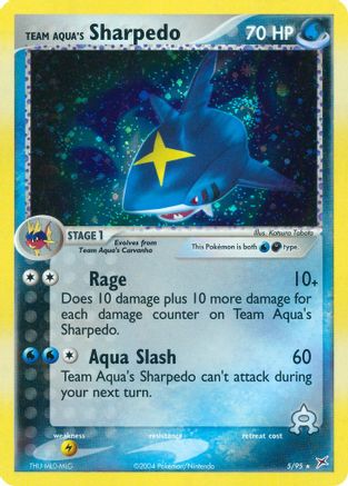 Team Aqua's Sharpedo 005/95 - Team Magma vs Team Aqua Reverse Holofoil