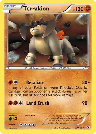 Terrakion 073/101 - Noble Victories Reverse Holofoil