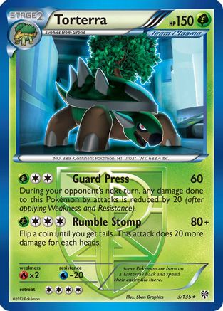 Torterra (Team Plasma) 003/135 - Plasma Storm Reverse Holofoil