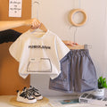 Boys' summer casual short sleeved two-piece set