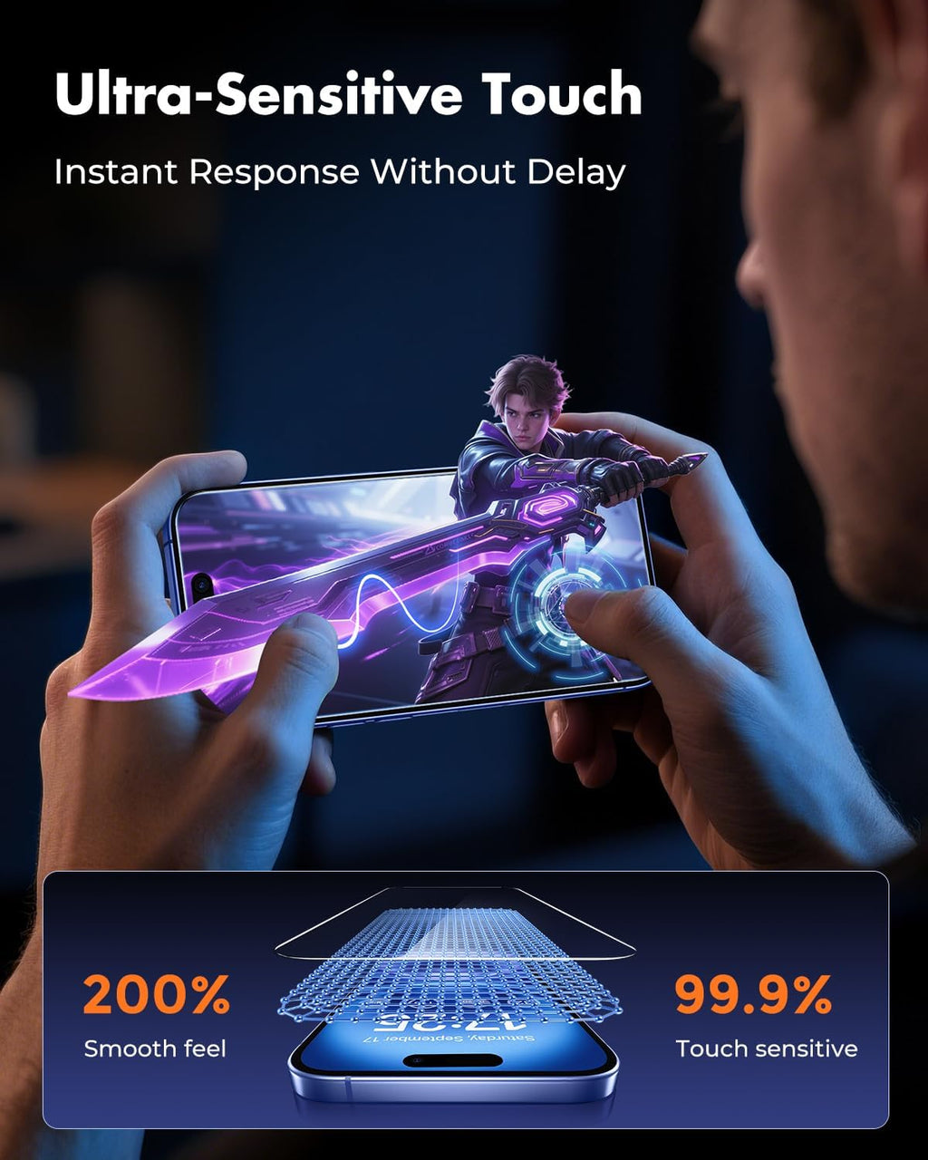 iPhone Air Screen Protector - Easy Apply Clear Tempered Glass Screen Protector | Zerodamage