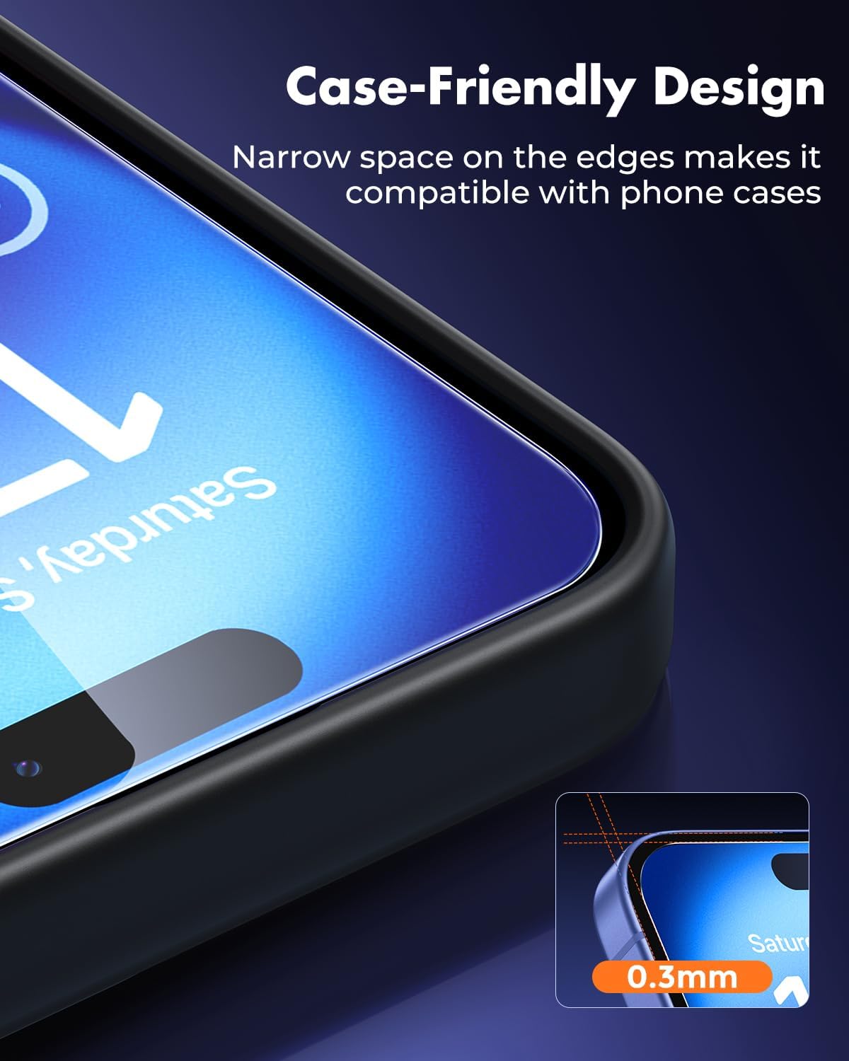 iPhone 17 Pro Screen Protector - Easy Apply Clear Tempered Glass Screen Protector | Zerodamage