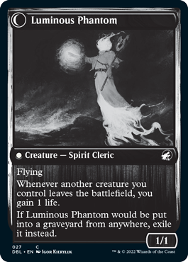 Lunarch Veteran // Luminous Phantom (DBL-027) - Innistrad: Double Feature: (Double Faced Transform)