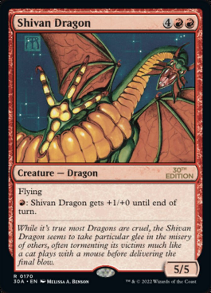 Shivan Dragon (30A-170) - 30th Anniversary Edition