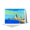 Lake Shore Curve, Chicago, Greeting Card (#7949A)