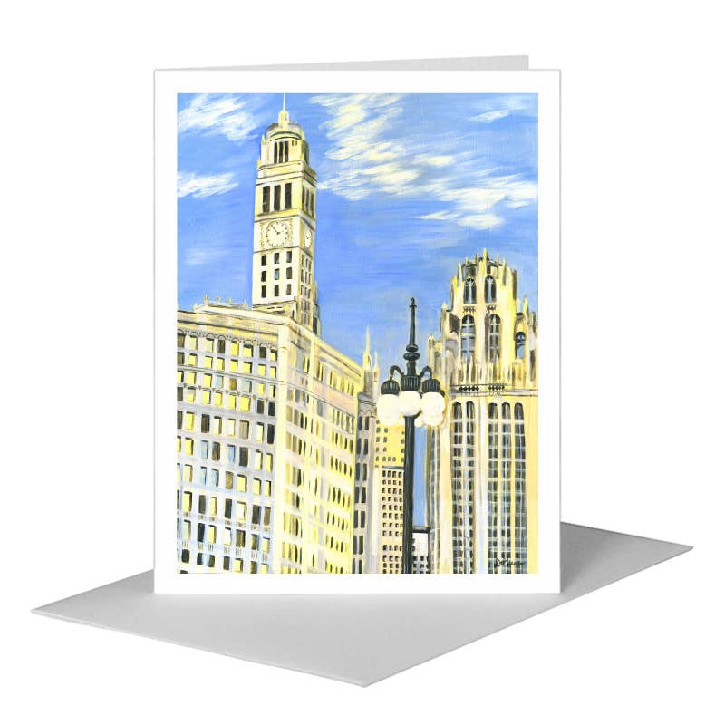 Wrigley & Tribune, Chicago, Greeting Card (#7508A)