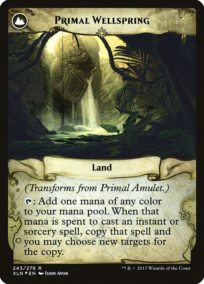 Primal Amulet // Primal Wellspring (PRE-243S) - Ixalan Promos: (compasslanddfc) Foil