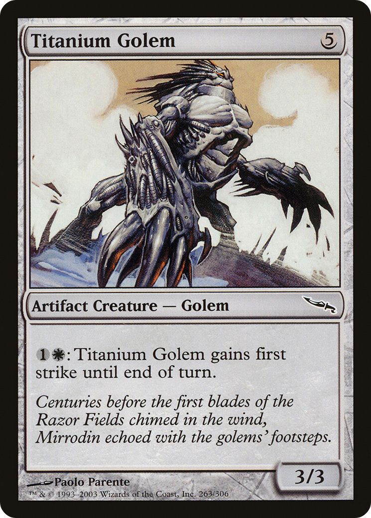 Titanium Golem (MRD-263) - Mirrodin Foil
