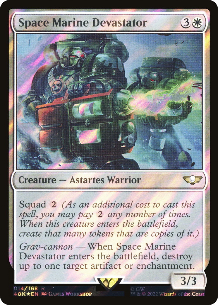 Space Marine Devastator (40K-14★) - Warhammer 40,000 Commander Foil