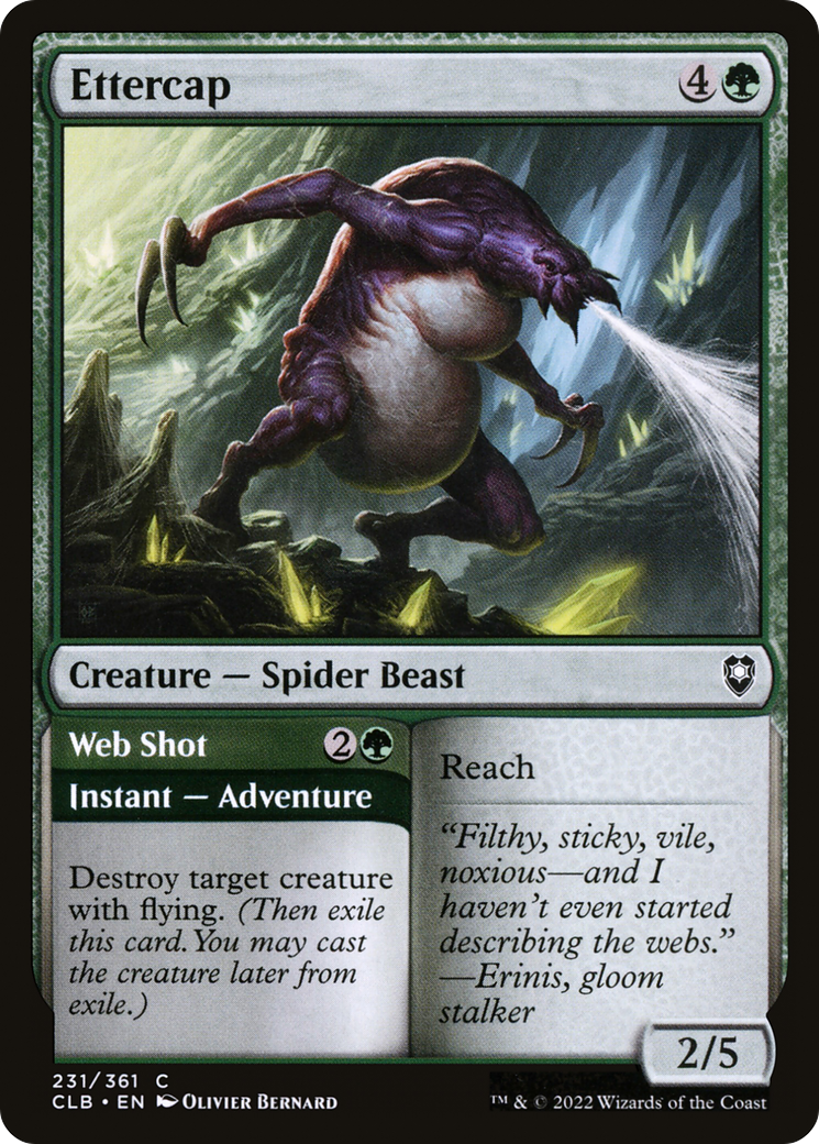 Ettercap // Web Shot (CLB-231) - Commander Legends: Battle for Baldur's Gate Foil