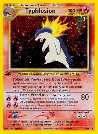 Typhlosion 018/111 - Neo Genesis 1st Edition Holofoil