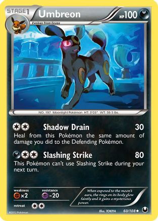 Umbreon 060/108 - Dark Explorers Reverse Holofoil
