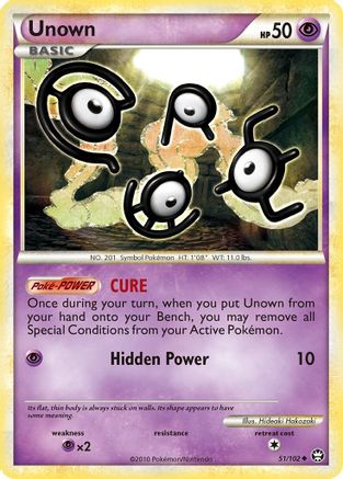 Unown 051/102 - Triumphant Reverse Holofoil