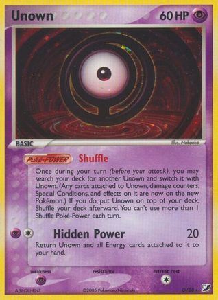 Unown 00O/115 - Unseen Forces Holofoil